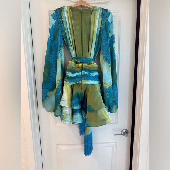 Bronx and Banco Green and Blue Mini Dress - Picture 13 of 16